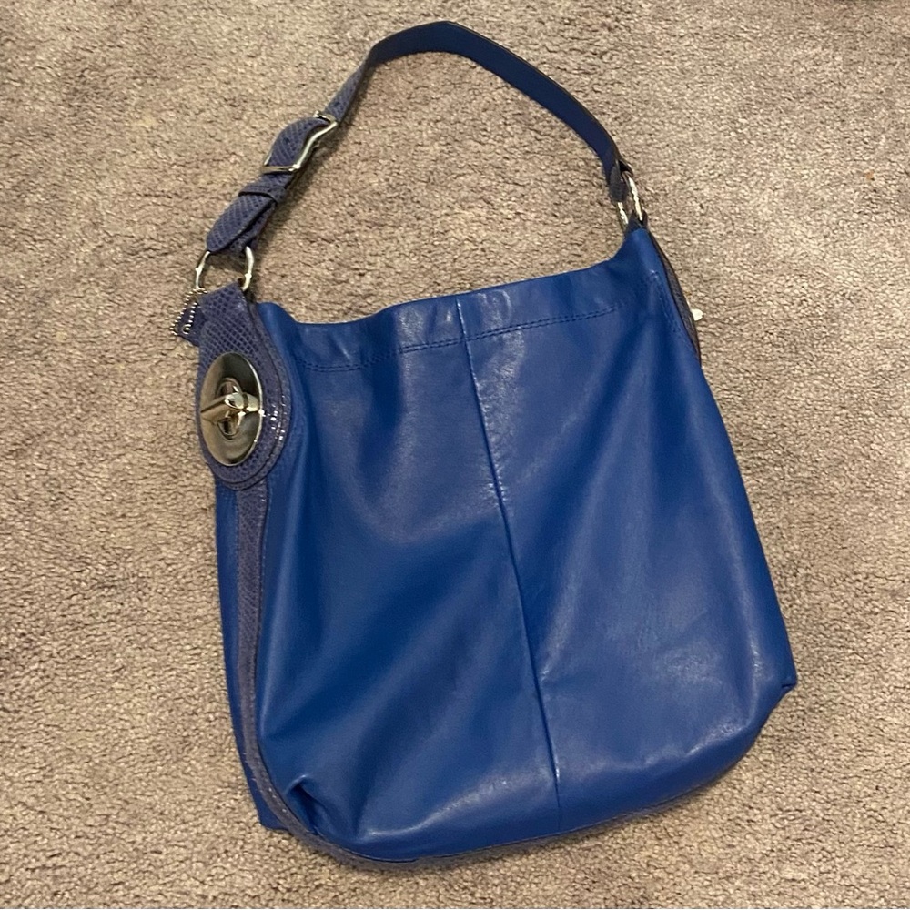 Coach Blue Leather Shoulder Bag